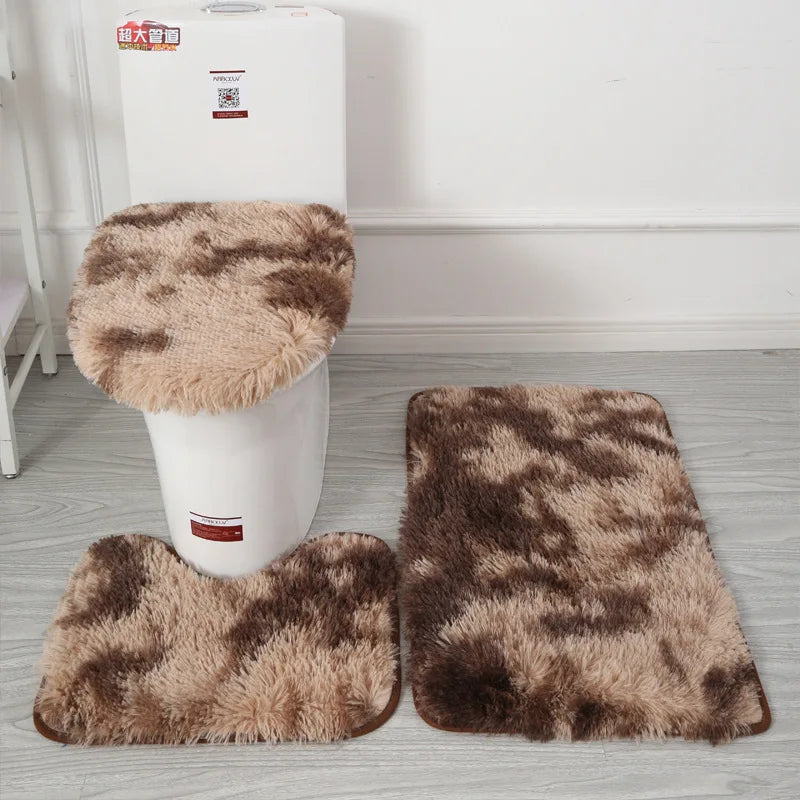 Toilet Seat Cover & Bath Mat Set - The Charming Comfort