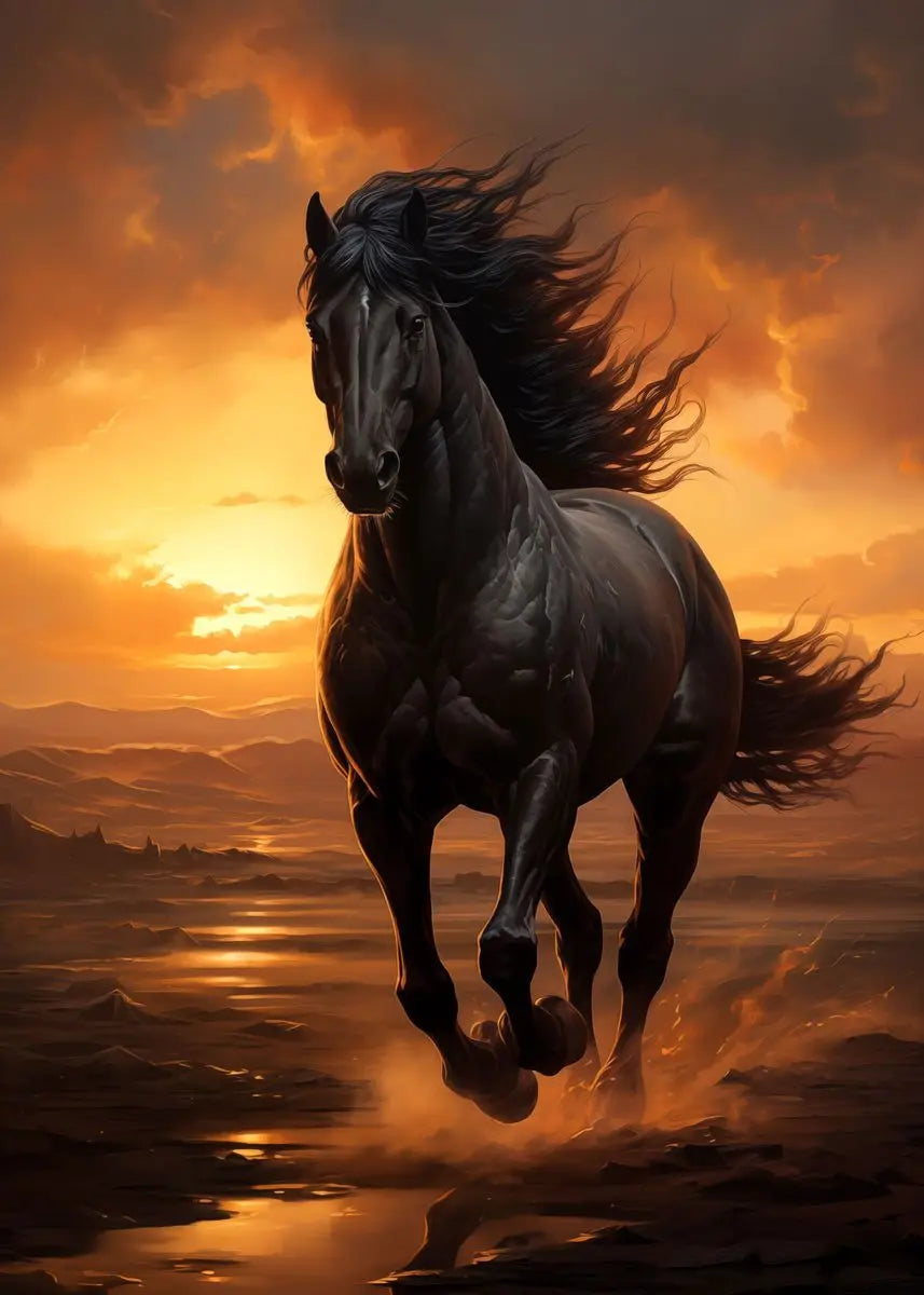 "Majestic Running Horse Canvas Art"