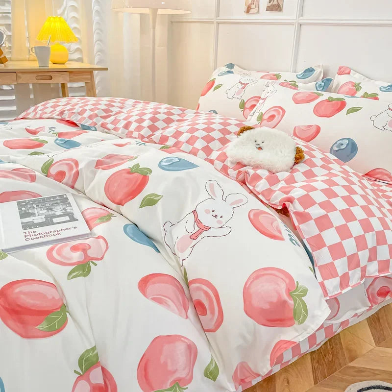 Strawberry Soft Bedding Set - Queen/King - The Charming Comfort