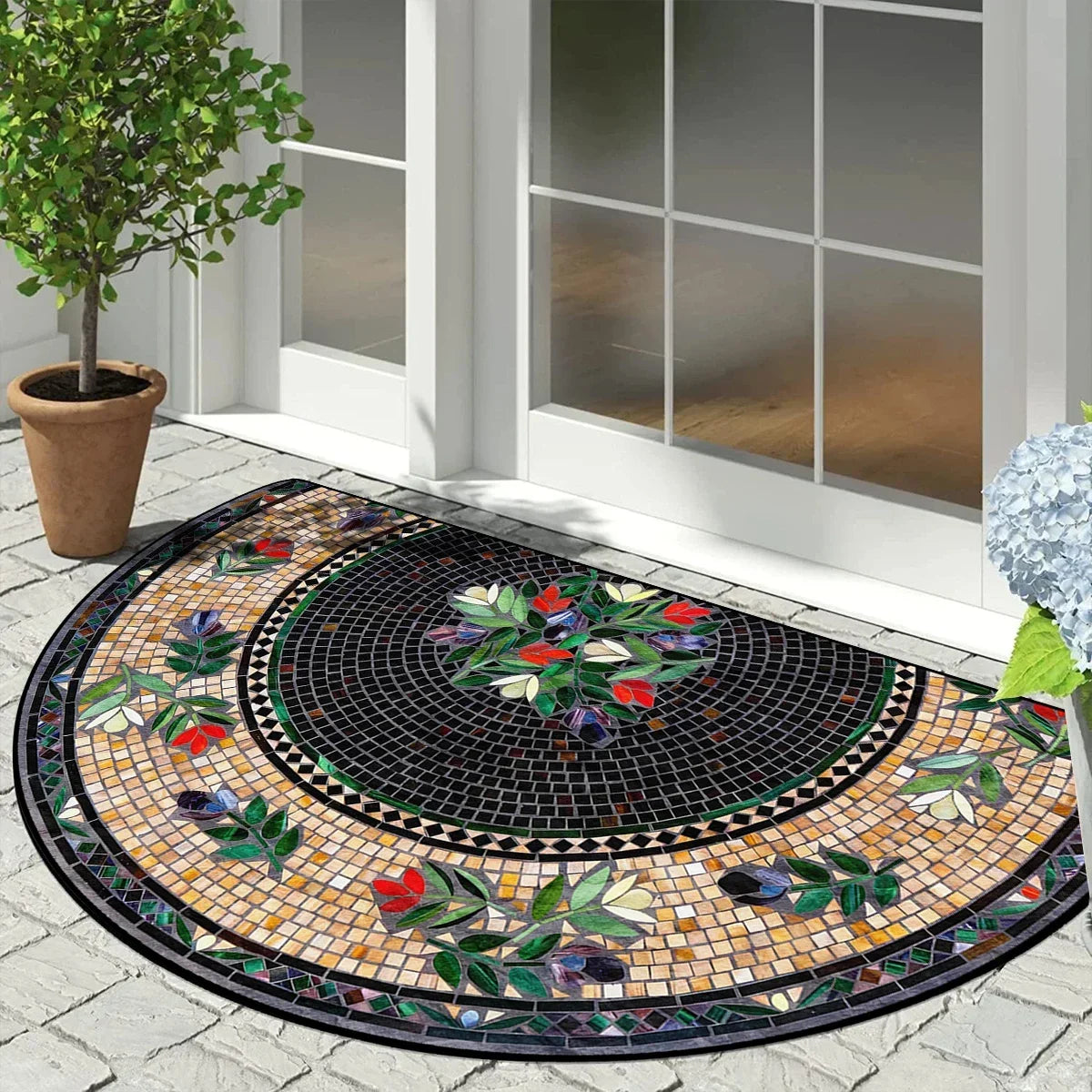 "Luxury Semi-Circular Welcome Mat" - The Charming Comfort