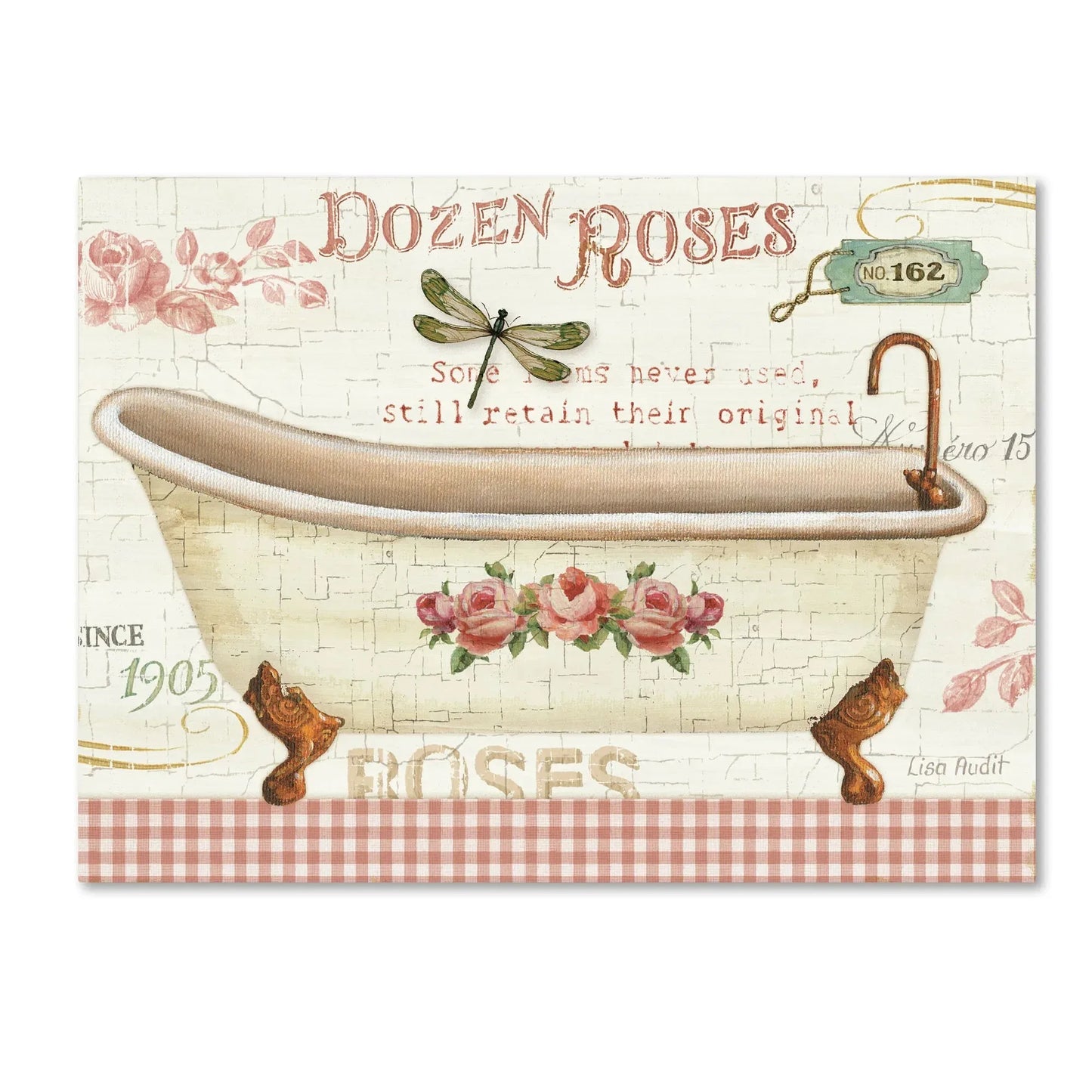 Vintage French Bathtub Wall Art