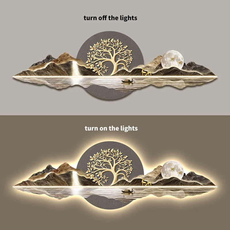 "3D LED Diamond Wall Art" - The Charming Comfort