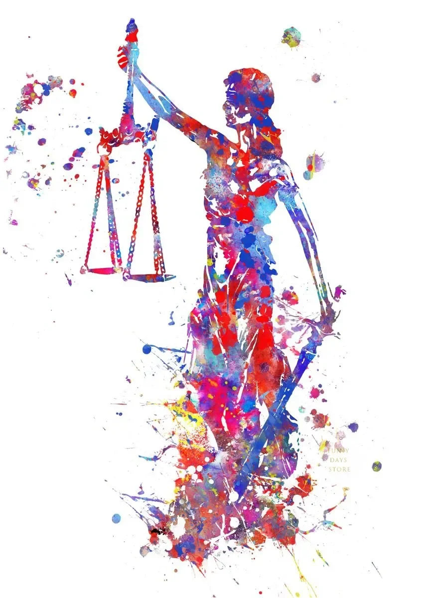"Justice Lady Canvas Wall Art"