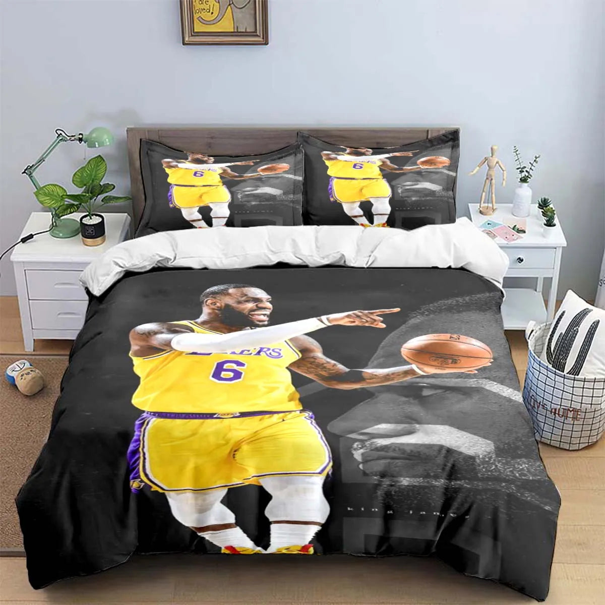 "LeBron James Basketball Bedding Set" - The Charming Comfort