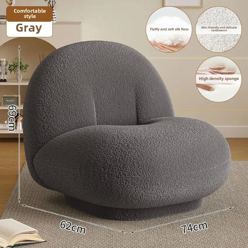 Cozy Lamb Wool Cloud Sofa Chair - The Charming Comfort