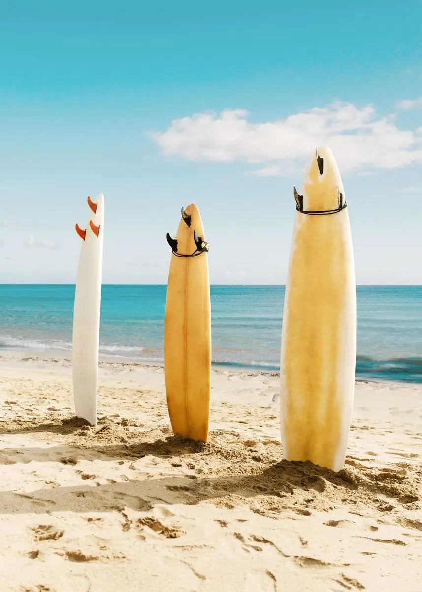 "Summer Beach Surfing Canvas Art"