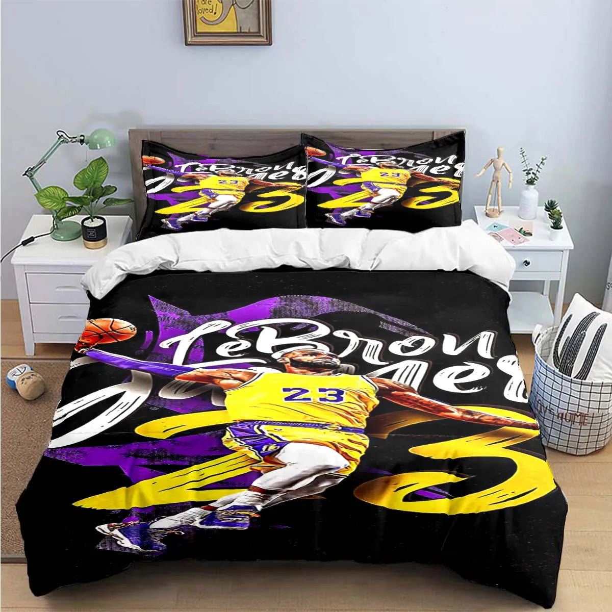 "LeBron James Basketball Bedding Set" - The Charming Comfort