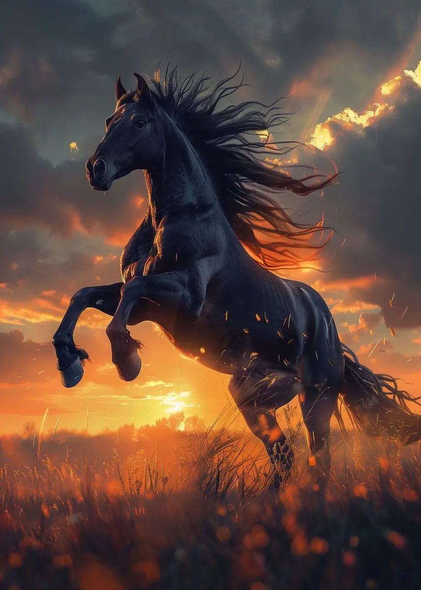 "Majestic Running Horse Canvas Art"