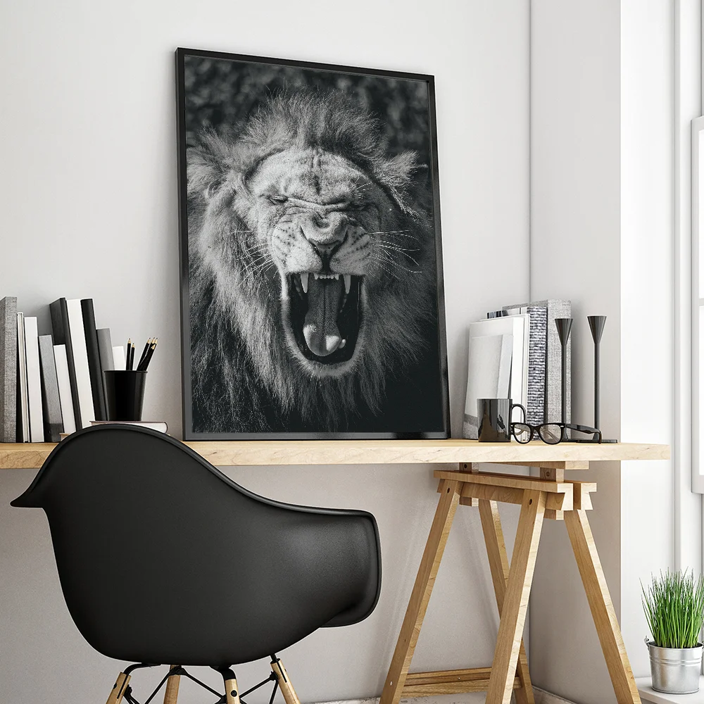 "Vintage Lion Retro Kraft Stickers"