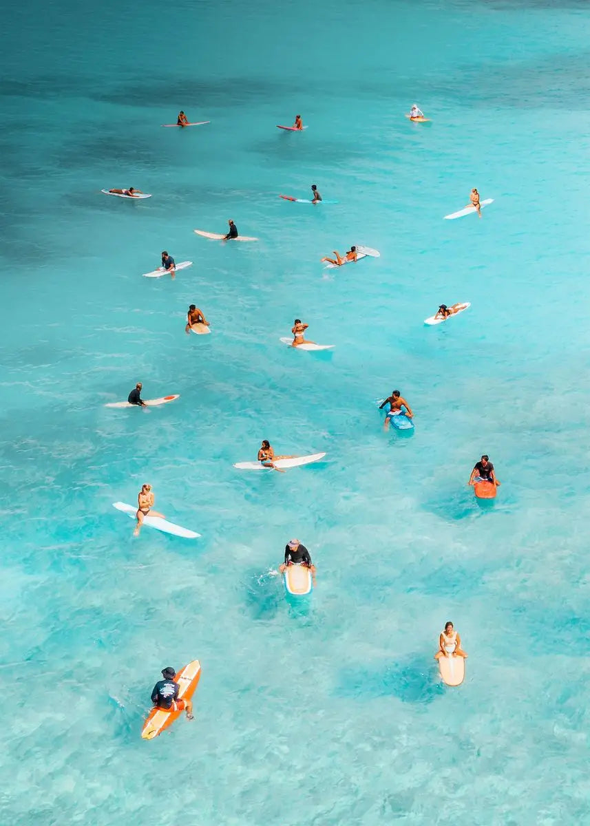 "Summer Beach Surfing Canvas Art"