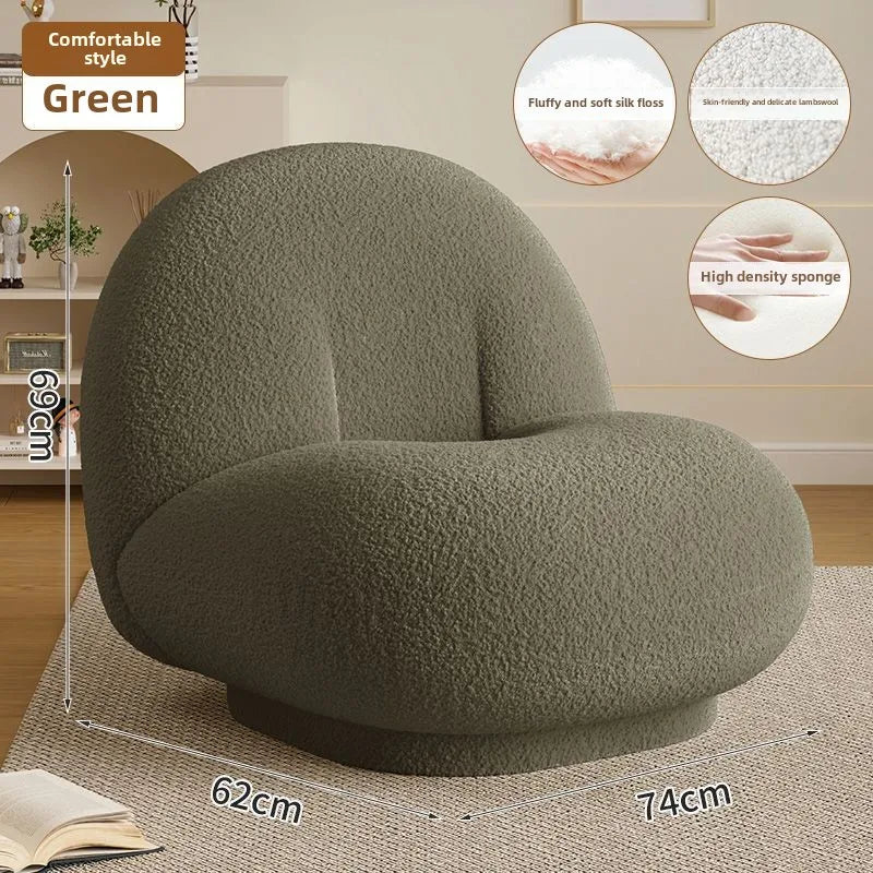 Cozy Lamb Wool Cloud Sofa Chair - The Charming Comfort