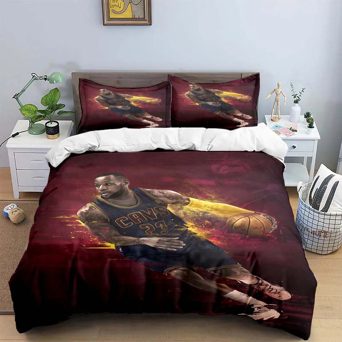 "LeBron James Basketball Bedding Set" - The Charming Comfort