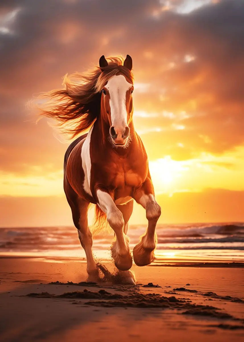 "Majestic Running Horse Canvas Art"