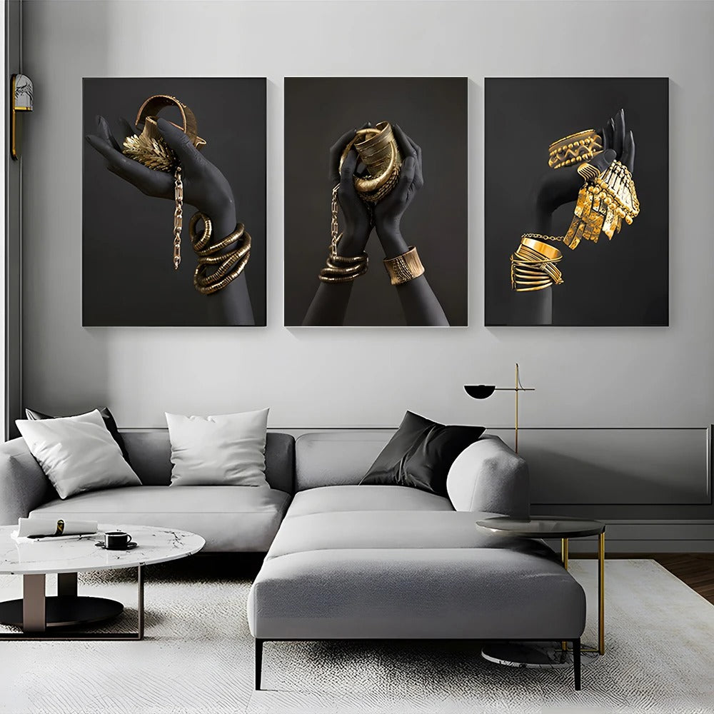 "Elegant African Woman Wall Art"