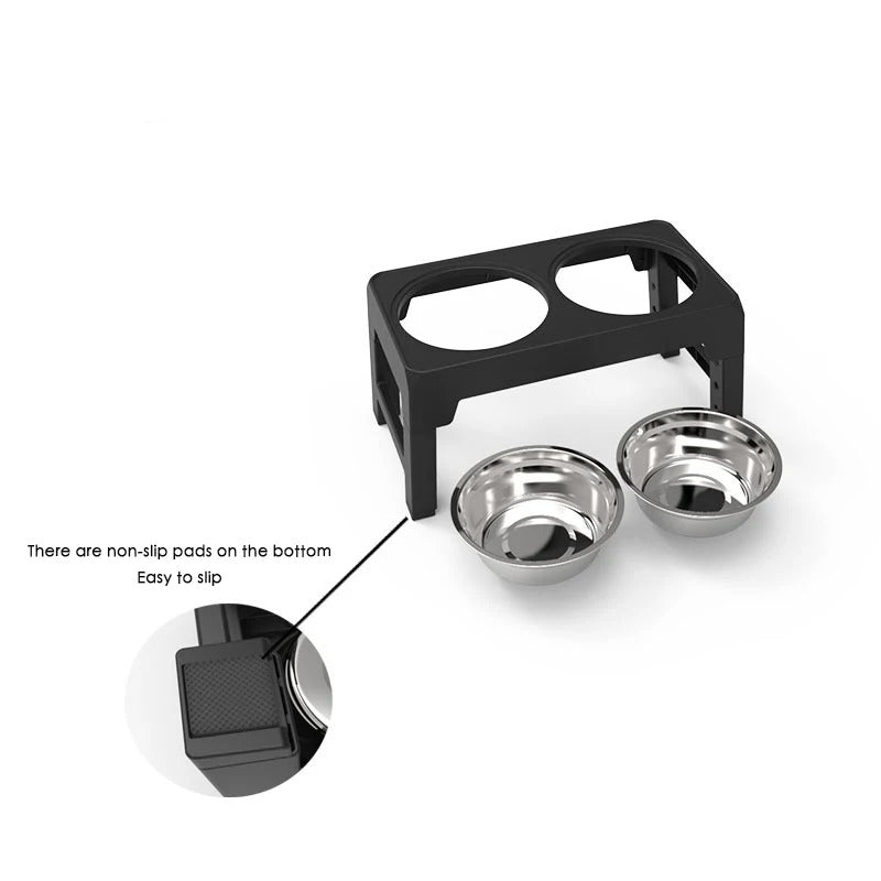 Elevated Dog Feeder with Bowls - The Charming Comfort