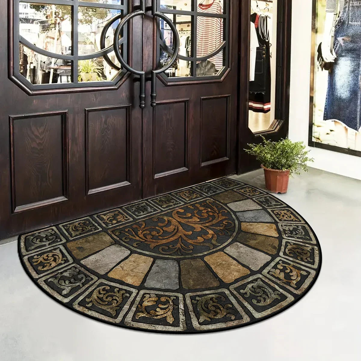 "Luxury Semi-Circular Welcome Mat" - The Charming Comfort