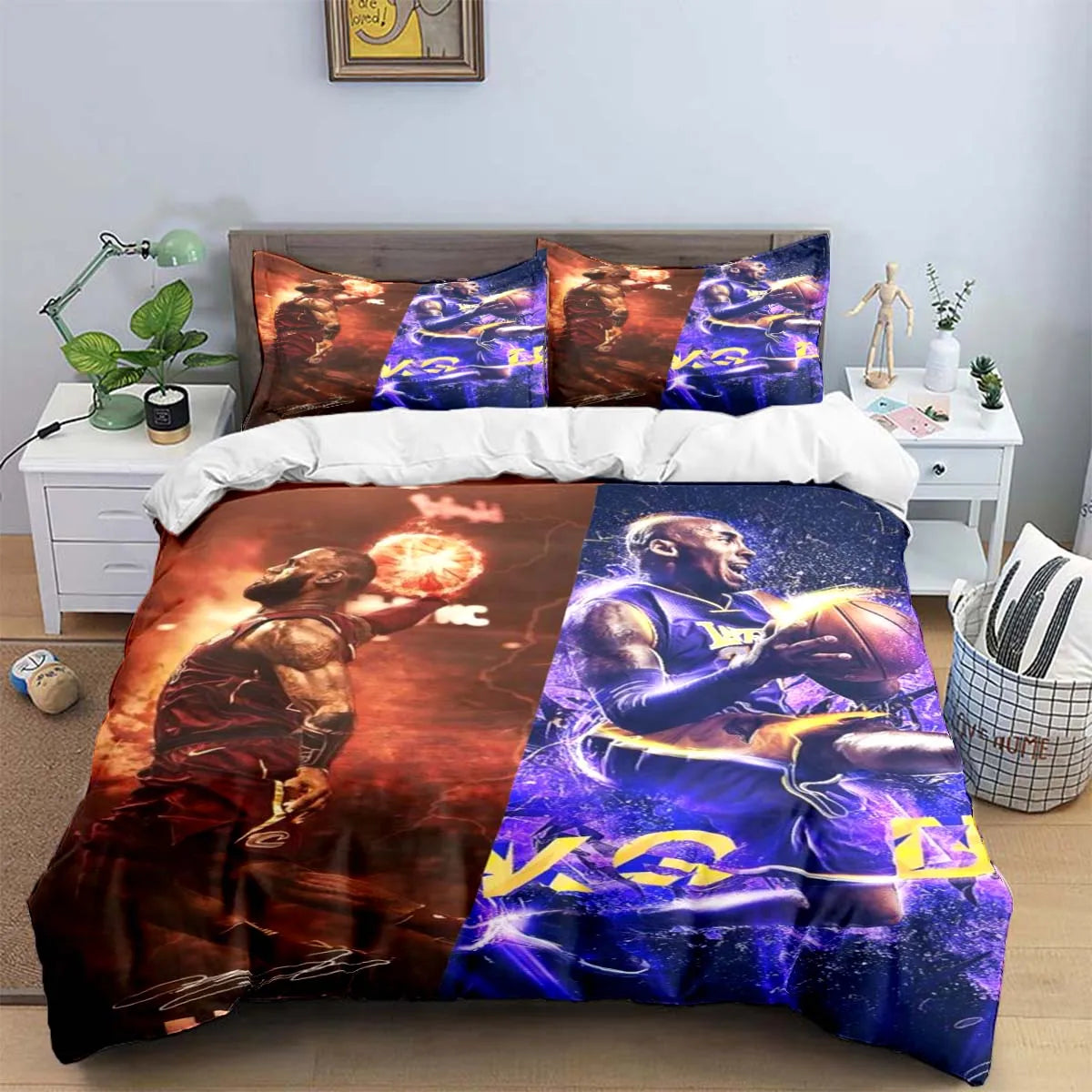 "LeBron James Basketball Bedding Set" - The Charming Comfort