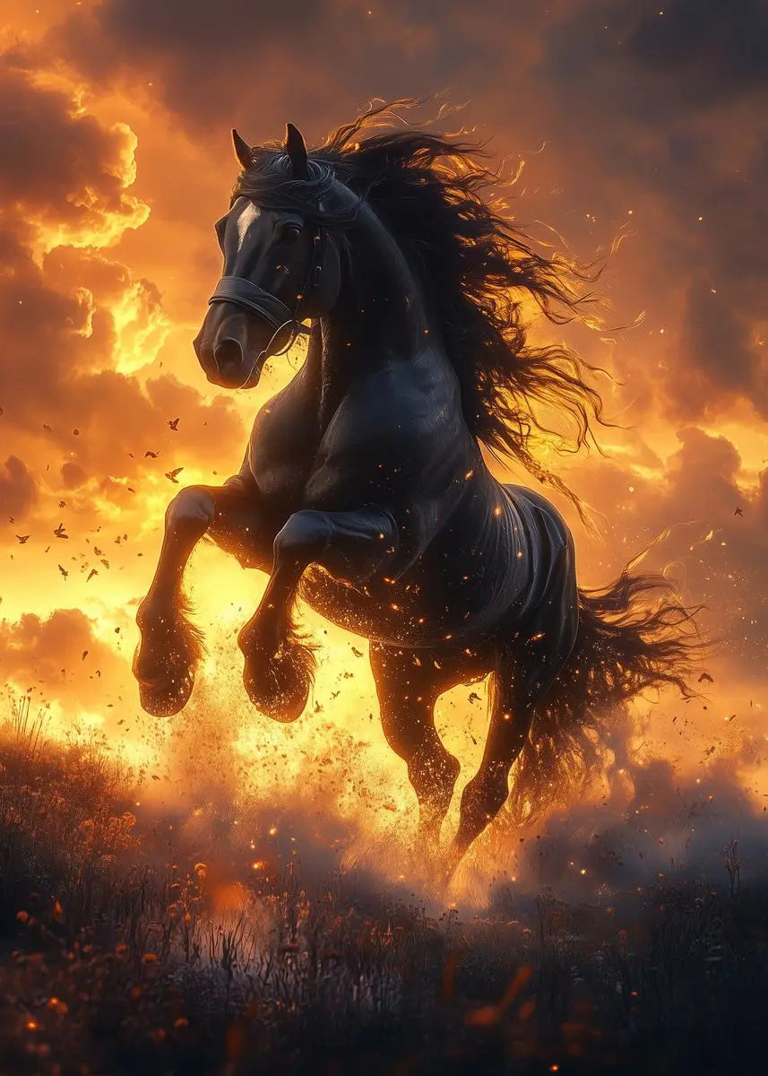 "Majestic Running Horse Canvas Art"