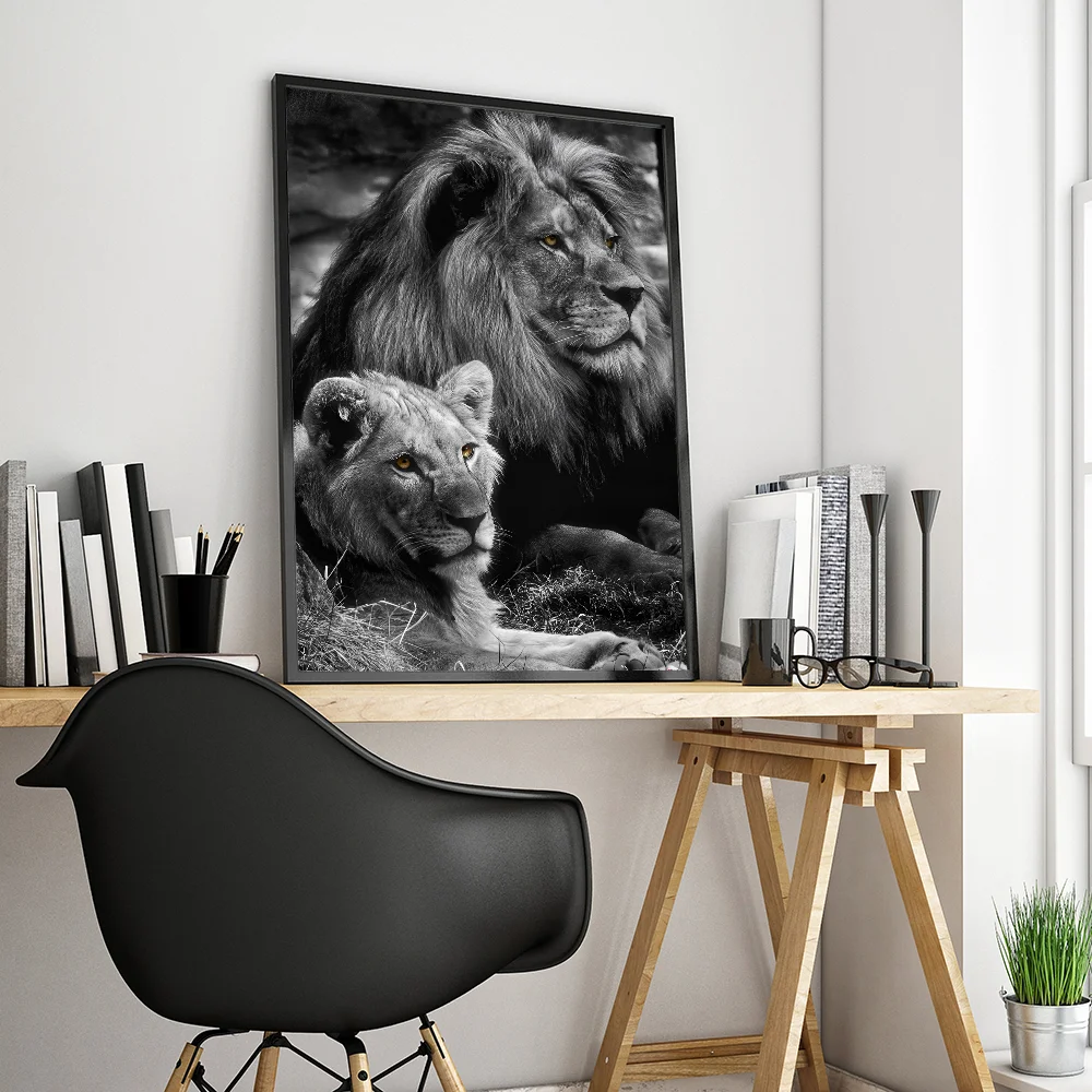 "Vintage Lion Retro Kraft Stickers"
