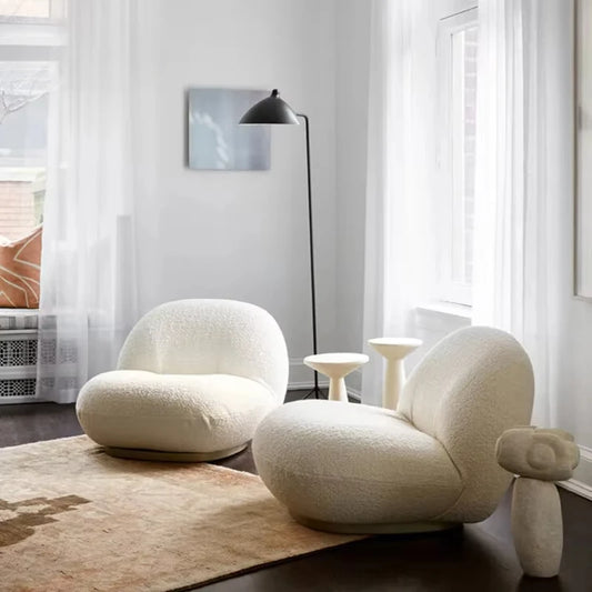 Cozy Lamb Wool Cloud Sofa Chair - The Charming Comfort