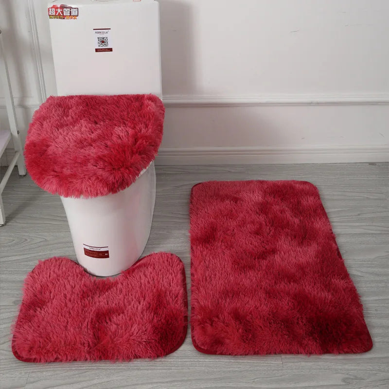 Toilet Seat Cover & Bath Mat Set - The Charming Comfort