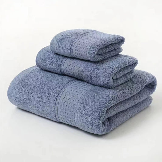"Ultra Soft 3-Piece Cotton Towel Set" - The Charming Comfort