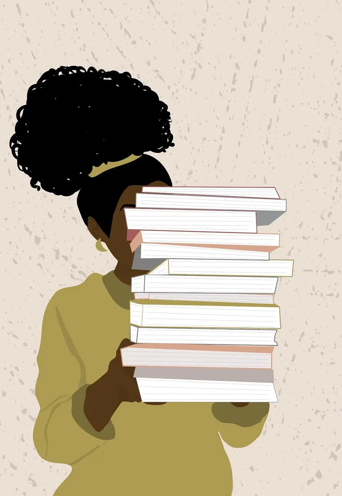 "Boho Minimalist Black Woman Art"