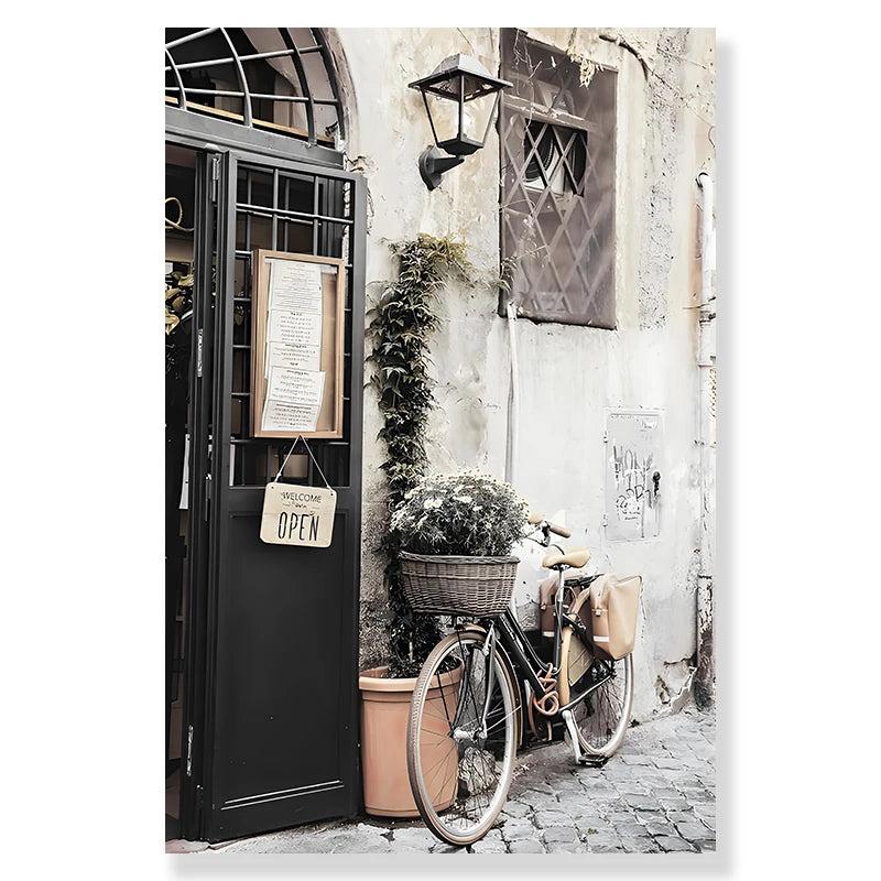 Nordic Town Beach Canvas Art