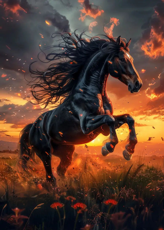 "Majestic Running Horse Canvas Art"