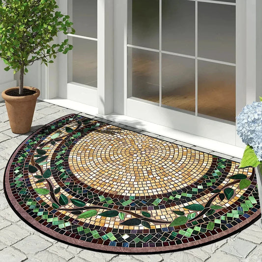 "Luxury Semi-Circular Welcome Mat" - The Charming Comfort