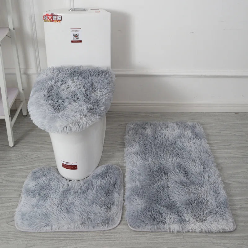 Toilet Seat Cover & Bath Mat Set - The Charming Comfort