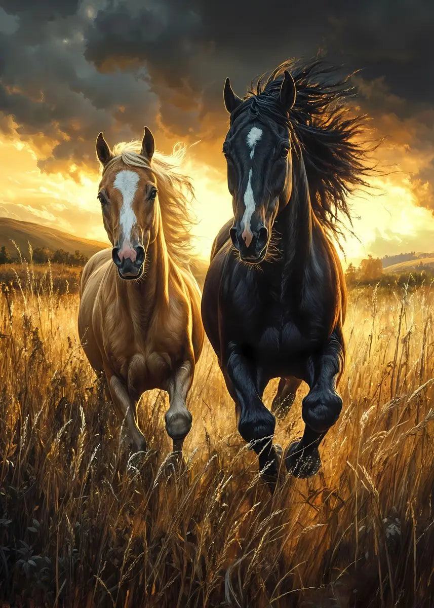 "Majestic Running Horse Canvas Art"
