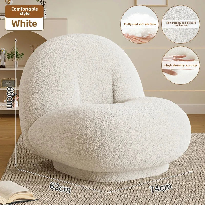 Cozy Lamb Wool Cloud Sofa Chair - The Charming Comfort