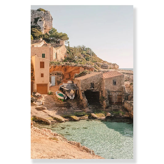 Nordic Town Beach Canvas Art